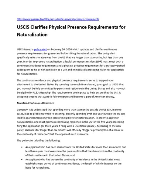 naturalization physical presence requirement.